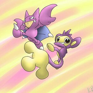 gligar and aipom by kay felis d35de6x