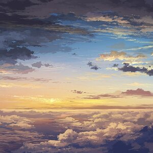 clouds sky art sunset elevation landscape 1280x1024 hd wallpaper 83977