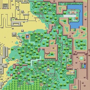 This is Route 107, it is currently the largest map I have made so far, with a scale of 100x100. This map is a transitioning map between a Forest envir