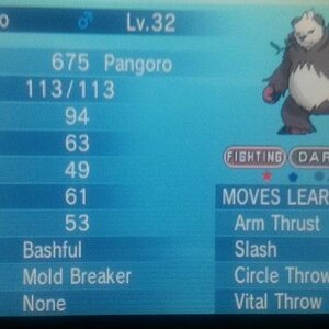 Shiny Pangoro - Hatched on 4/10/2015 in 273 eggs