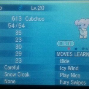 Shiny Cubchoo - Caught on 7/10/2015 in Frost Cavern.