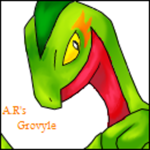 Avvy of my grovyle. ;o I had to make a design near his eye.