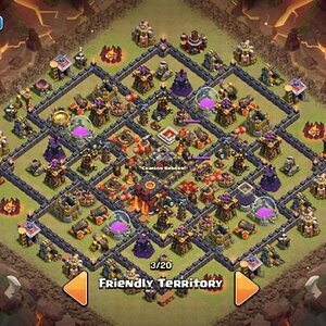 Maxed TH10 base.  Just...not the walls and heroes.