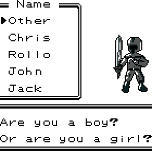 Boy names.