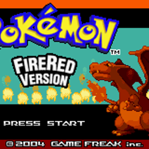 Pokemon FireRed hacked title screen
