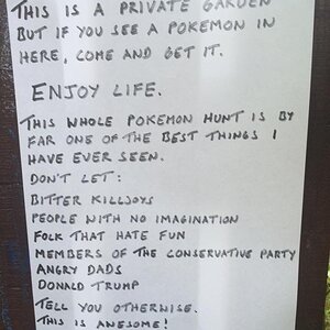 July 19th, 2016: Sign outside a local garden.