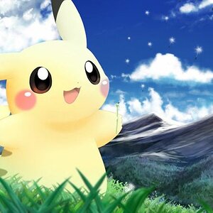 Pikachu mountain grass