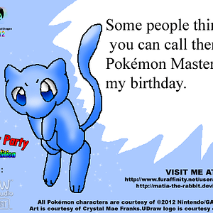 Yet more shiny Mew pics! I drew this with U-Draw Studio for my Wii. Also the part of my 22nd Birthday art.