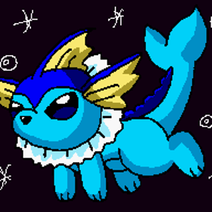 I drew Vaporeon on the 9th day of Christmas 2014.