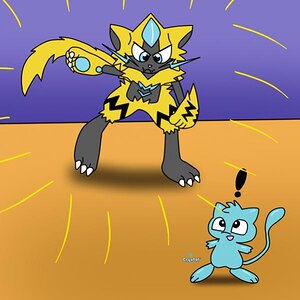 Aqua Meets Zeraora. What did you expect?