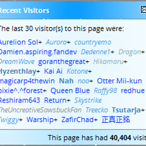 This Recent Visitors list may seem normal...
until you look at the visit count in particular.

Talk about double the 404...