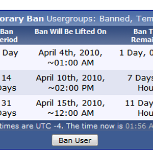 i take bans very srsly