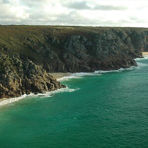 cliff sea cornwall england
