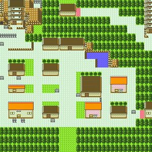 Screenshot of the layout for the 4th Gym City of the game, Brilfax City.