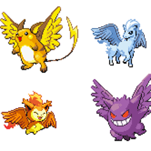 Legendary Winged Beasts: Winged Thunder Rat, Winged Ice Pony, Winged Fire Kitten and Winged Ghost Whatever. It was just really fun making these, so I 
