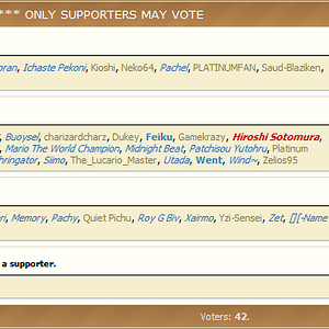 Only supporters may vote, this goes out to all the blind people on PC. (Look at those blind people folks) >: